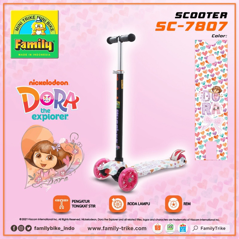 Makassar  Skuter Family 7807 Nicklodeon Series Skuter Anak Murah dan Bagus