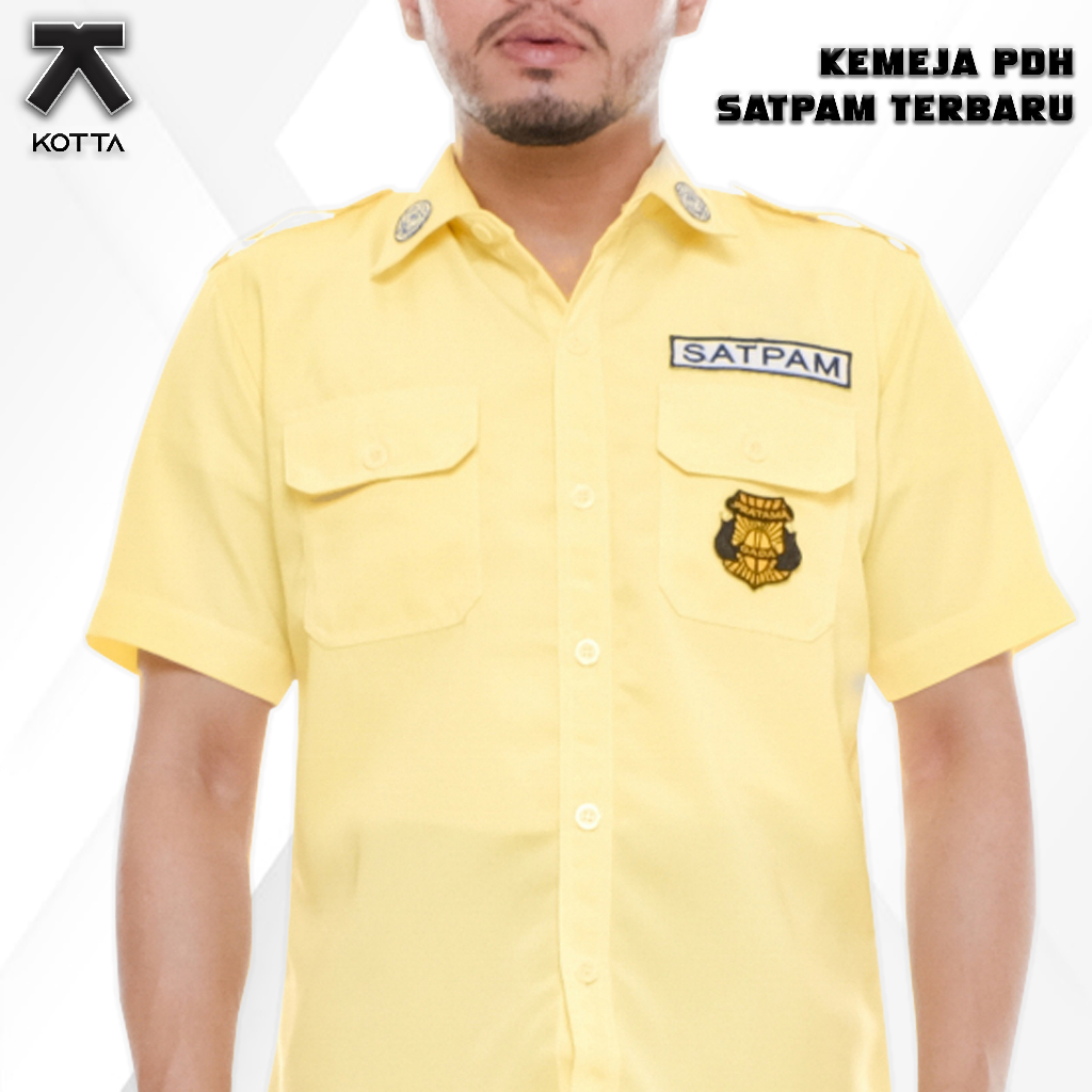 BAJU PDH SATPAM TERBARU KREM - KEMEJA PDH SATPAM KREM - KEMEJA PDH SATPAM 2022