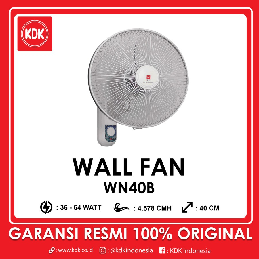 Wall Fan KDK WN40B 16 Inch 40cm Kipas Dinding Tembok WN40 B Wallfan KDK WN-40B 40&quot; Kipas Tembok Kipas Dinding