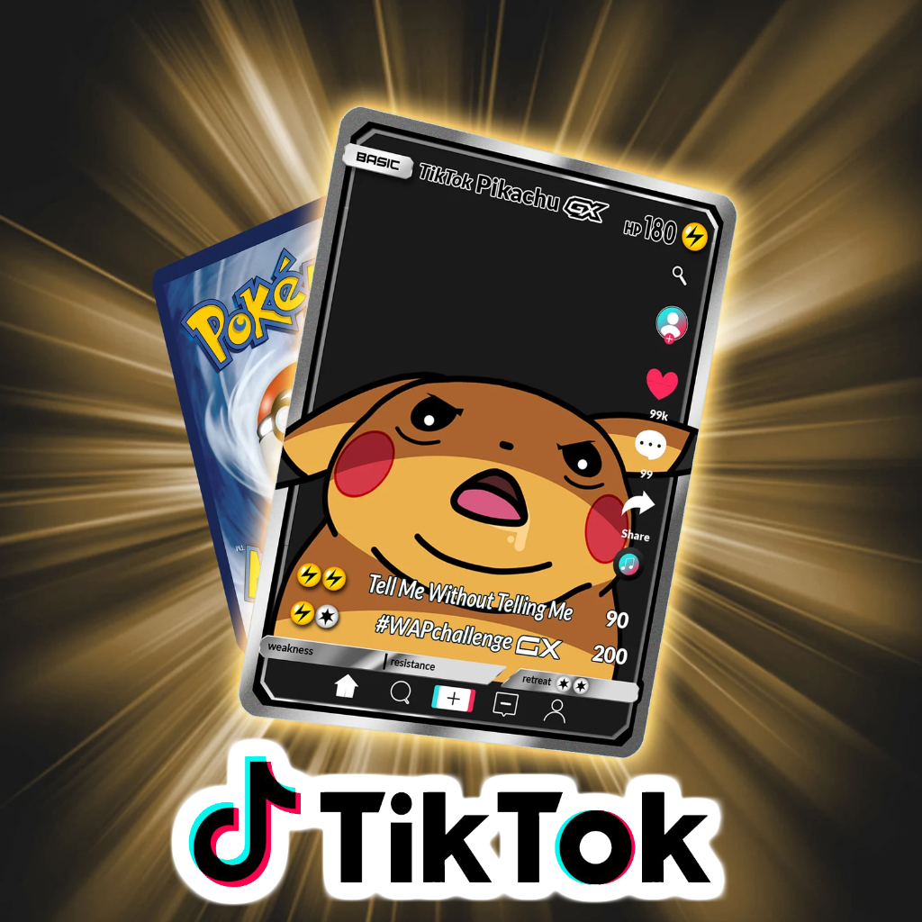 KARTU POKEMON TCG HOLOGRAM ENGLISH VERSION (GX) - TIKTOK PIKACHU