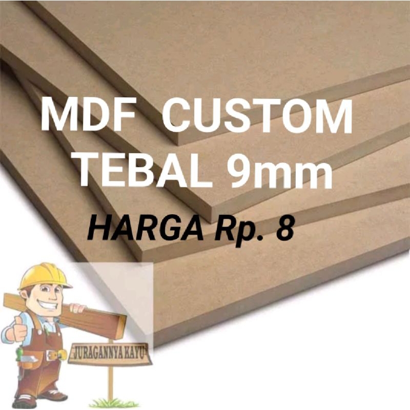 Papan MDF 9mm Custom