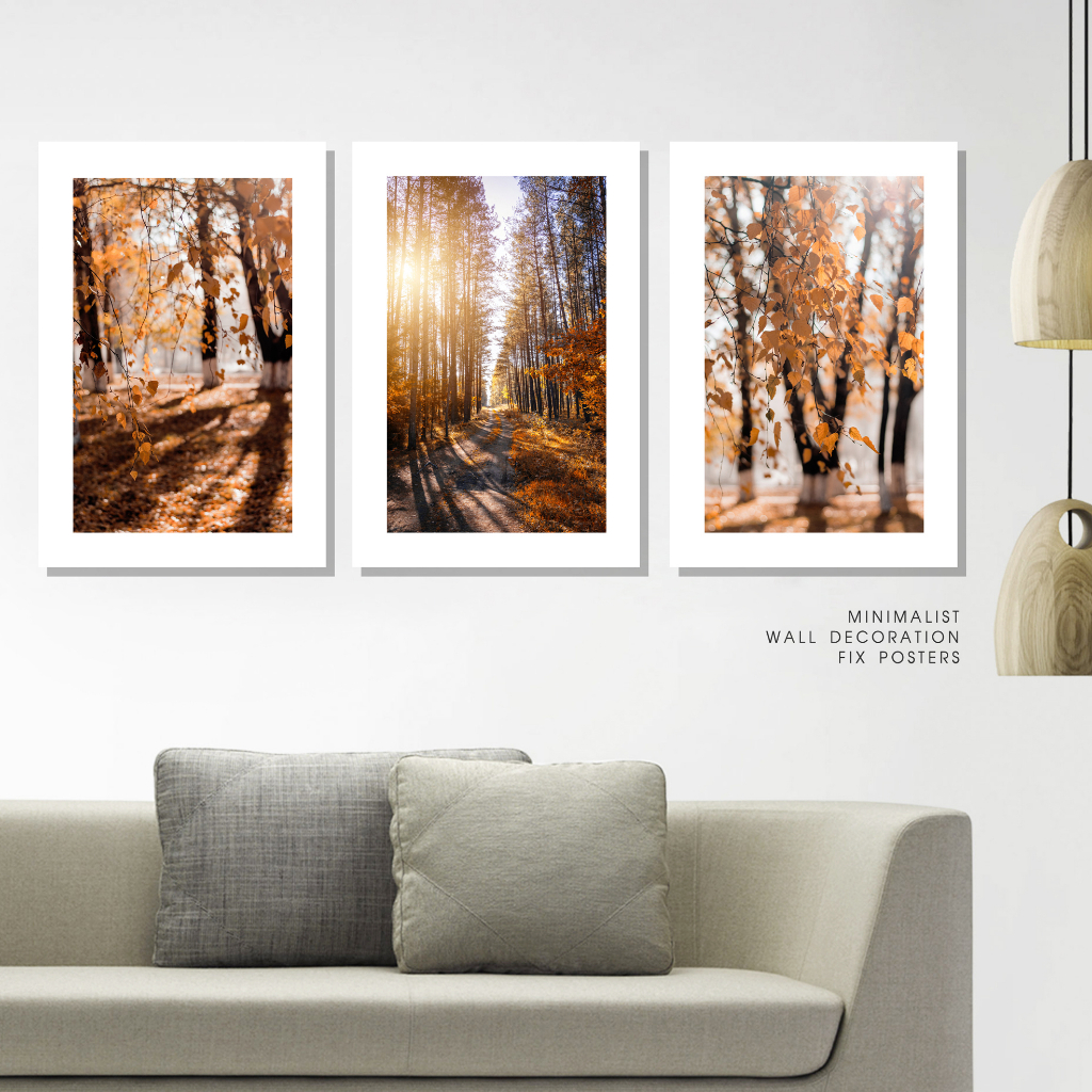 Hiasan dinding minimalis poster forest Wall decoration