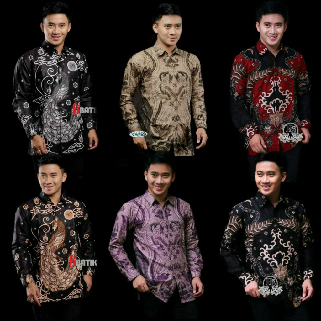 ( COD ) Baju Kemeja Batik Pria Lengan Panjang Pekalongan Murah Terbaru Modern Seragam Resespsi Kantor MRN14 Bukan Slim Fit Trendy Masa Kini