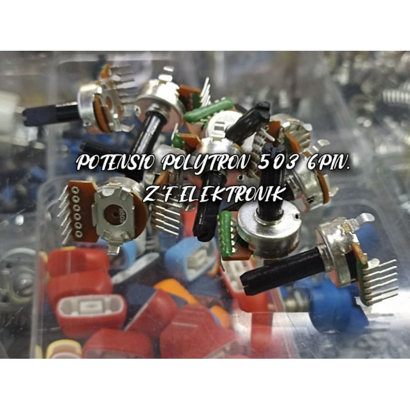 POTENSIO POLYTRON BULAT 6PIN TEKUK AS PANJANG PLUS CT. 1PCS