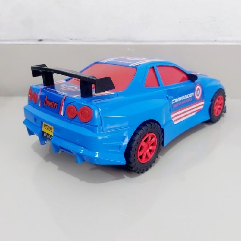 Mainan Mobil Sedan Batman Uk Jumbo - Miniatur Mobilan Superhero Capt America Besar Anak Laki Cowok