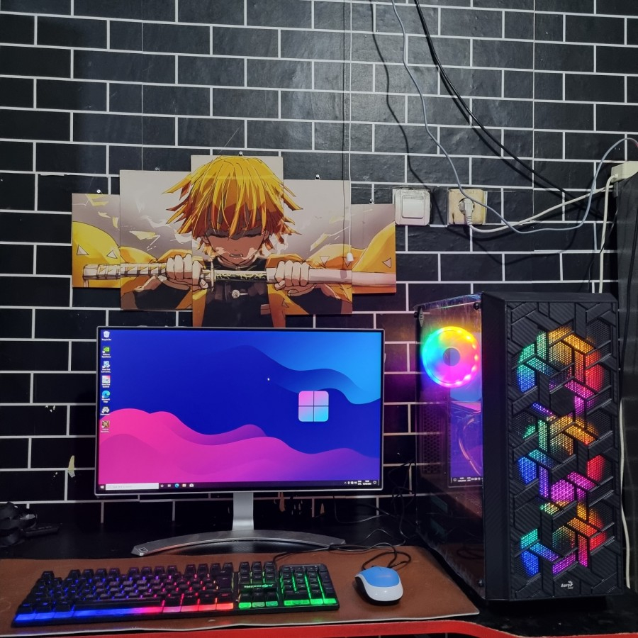 PC LENGKAP MONITOR 24INCH RAKITAN CORE I5 12400 GEN 12HDD 500GBSSDVGA  2GB DDR5