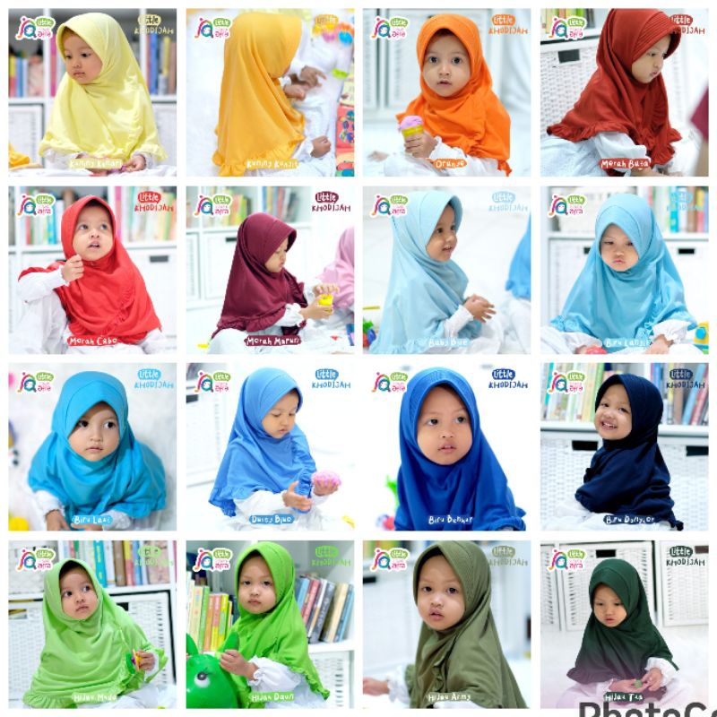 Little Khodijah - Kerudung Anak Jilbab Arfa - Bahan Kaos Adem Lembut Tidak Brudul - Untuk Usia Paud 