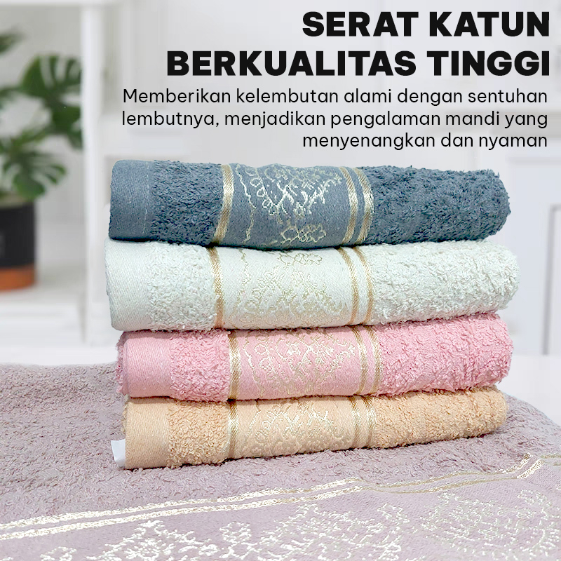 Handuk Mandi Besar Polos Tebal Bahan Katun Ukuran 100cm x 50cm Multifungsi - J3B1