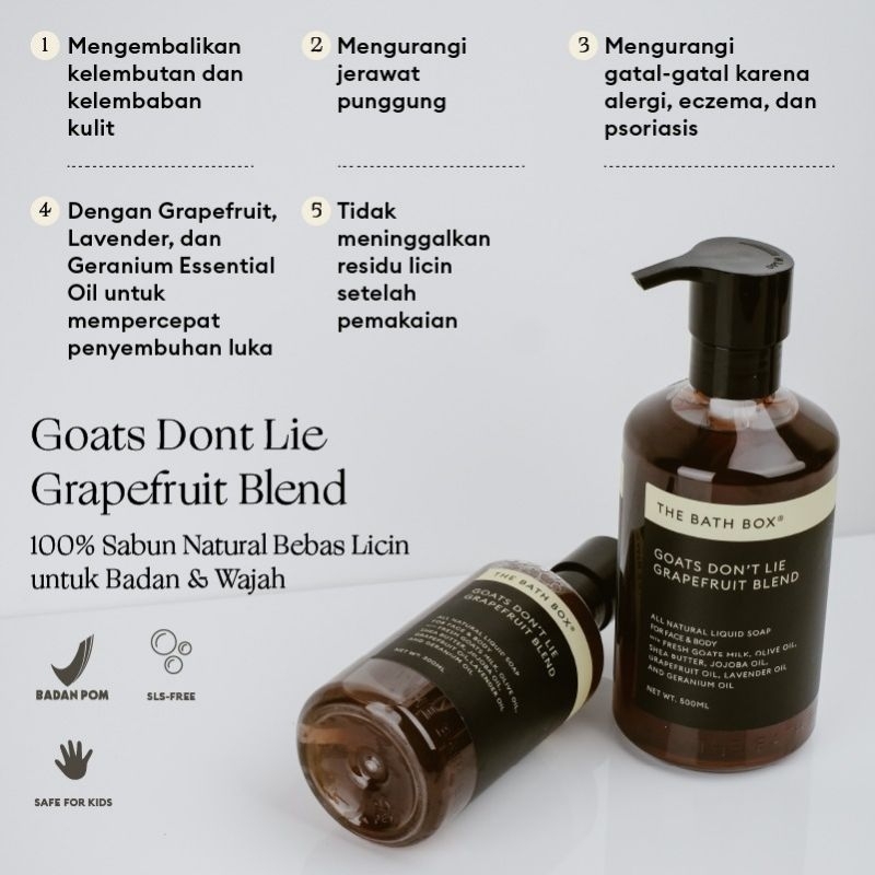 THE BATH BOX - Goats Don't Lie Grapefruit Blend Liquid Soap