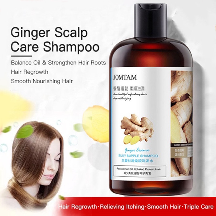 Shampoo Penumbuh Rambut Cepat Serum Penumbuh Rambut Botak Tipis dan Rontok 400ml Original Penebalan Rambut Cepat Serum Ginger Penyubur Alami/Hair Growth Shampoo