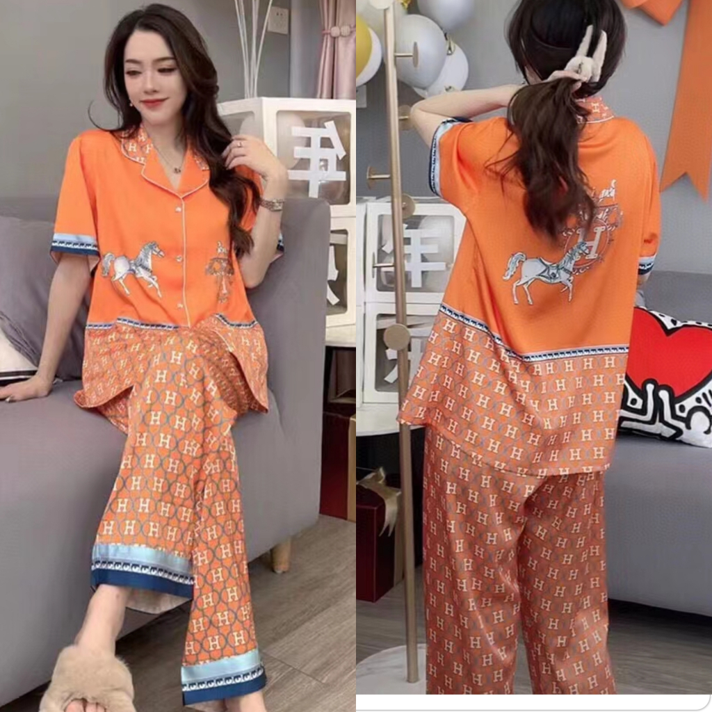 BAJU TIDUR PIYAMA SATIN IMPORT WANITA SATEN PREMIUM MURAH NYAMAN