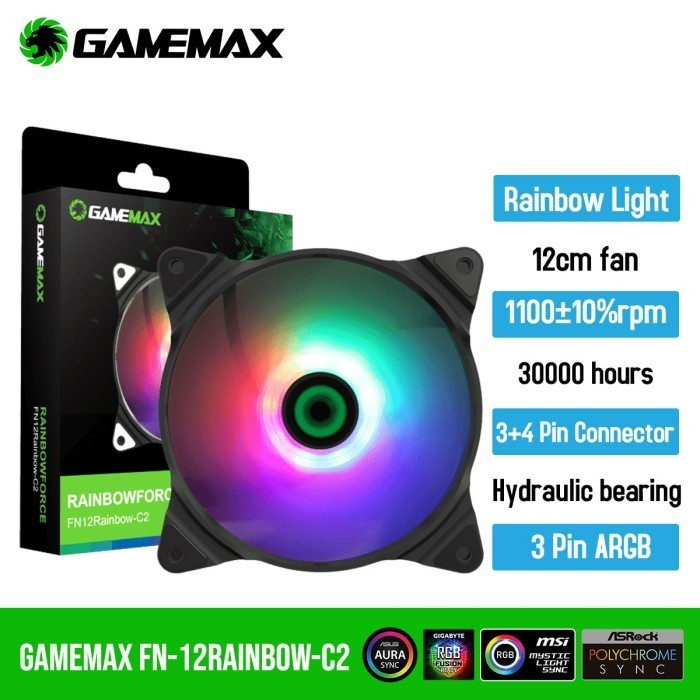 Gamemax Fan Casing Rainbow FN12 C2 - Fan Case 12cm