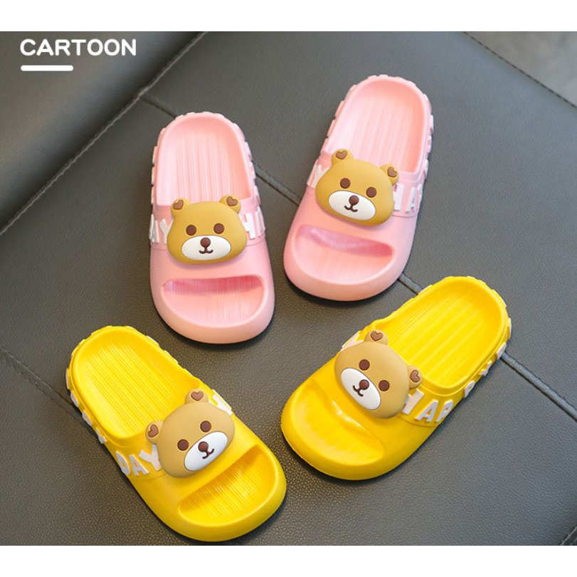 Sandal Selop Anak Laki-laki Perempuan Gambar Bear Anti Slip SA07