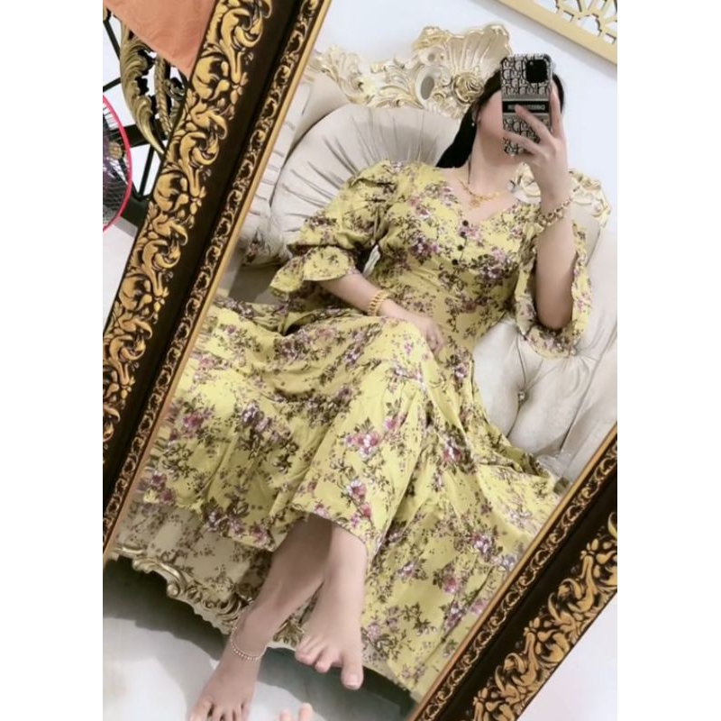 Casandra dress macam2 bunga sakura