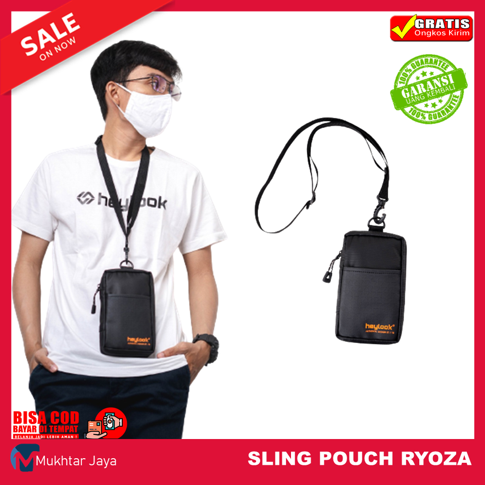 Tas Sling Pouch Bag Selempang Slempang Dompet Leher Hp Gantung Pria Wanita Laki Perempuan Cowo Cowok