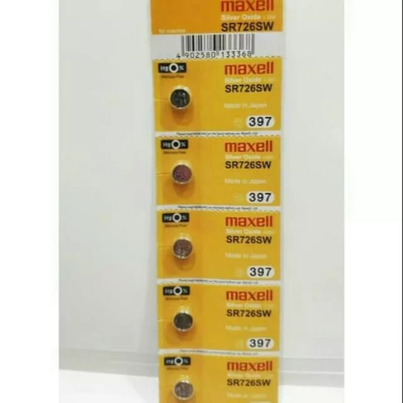 baterai jam tangan maxell sr 726 sw 397 original