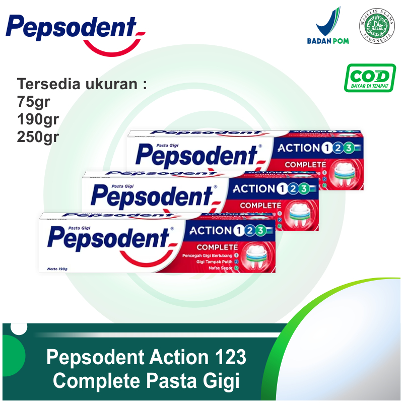 Pepsodent Pasta Gigi Action 123 Complete