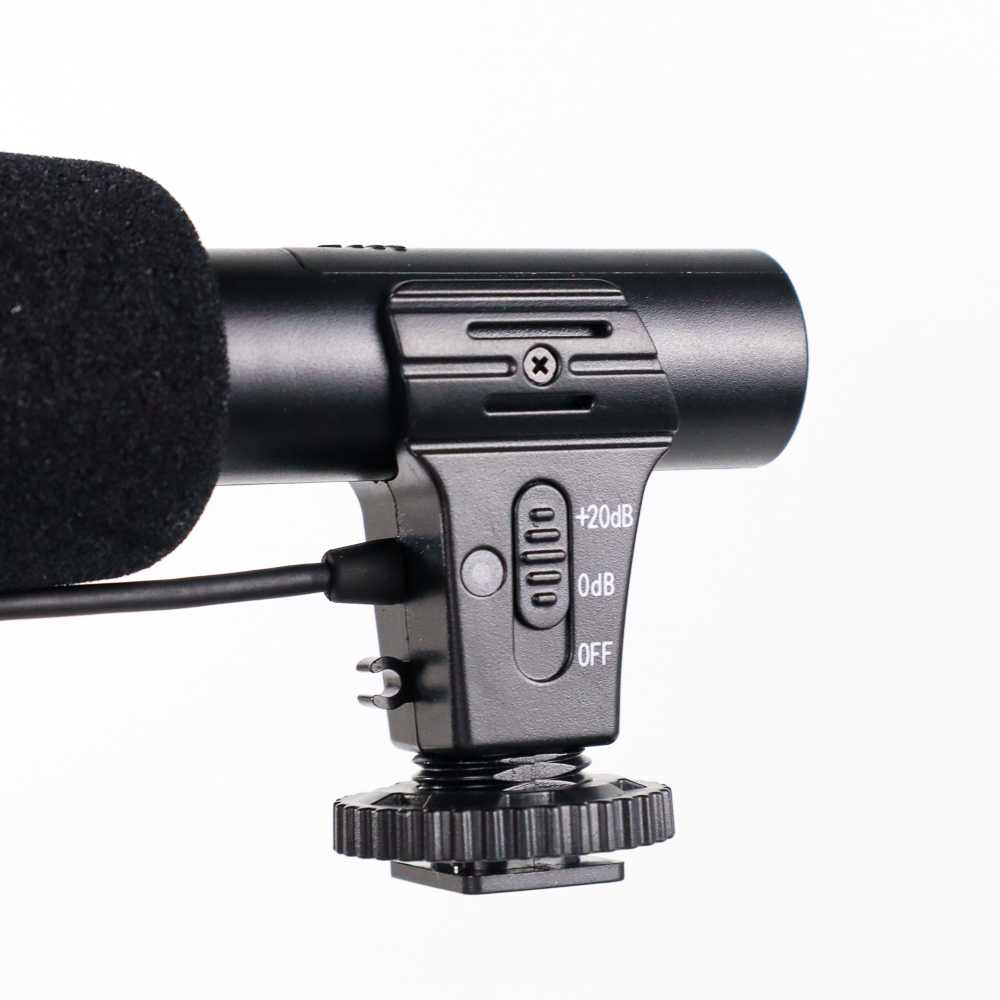 TaffSTUDIO Shotgun Microphone Mikrofon untuk DSLR Kamera