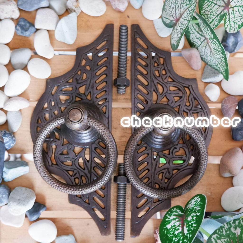 Handle pintu rumah kupu tarung aesthetic handle pintu rumah gebyok kuningan antik