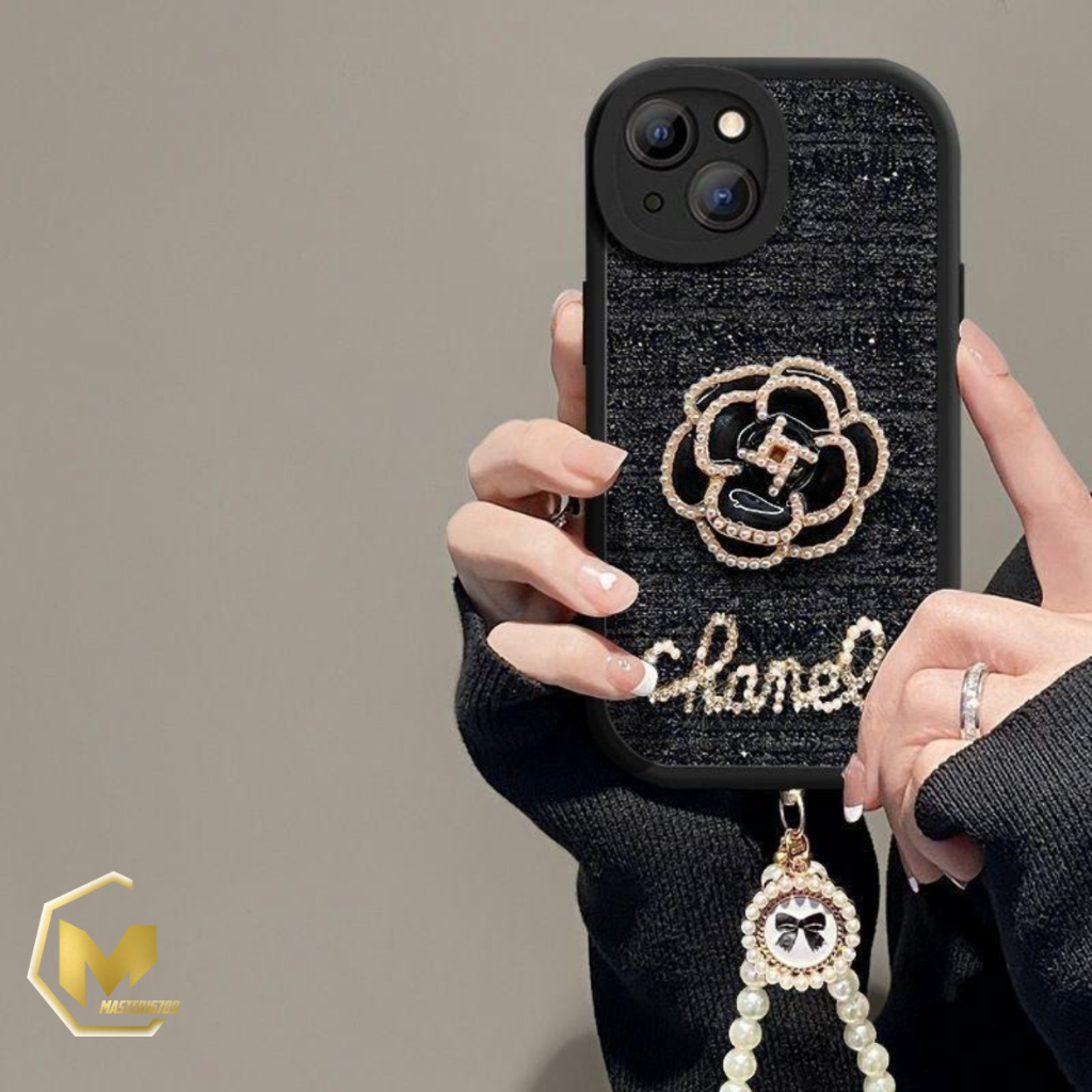 GC64 SOFTCASE SILIKON WOOVEN TWEED RAJUT LANYARD MUTIARA FLOWER FOR REDMI 6A 8 8A PRO 9C 9A 10A 10C 10 5G NOTE 8 9 10 10S 4G 11 11S POCO C40 M4 M5S MA5027