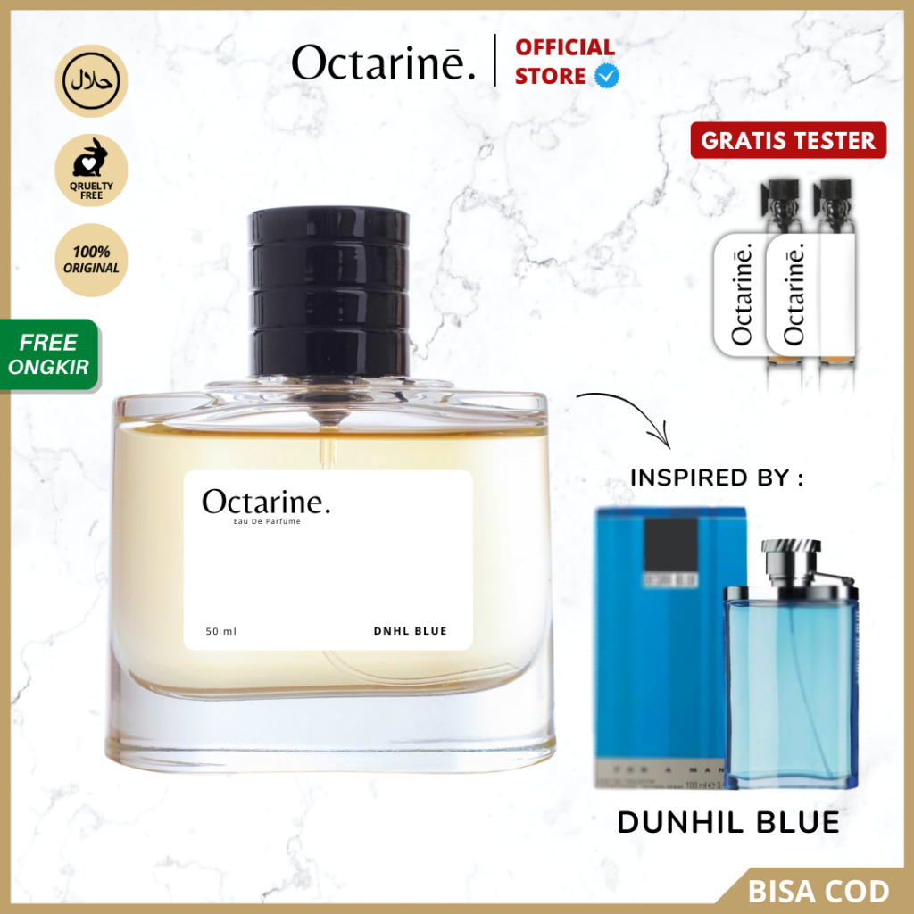 Octarine - Parfum Pria Tahan Lama Aroma Fresh, Elegan dan Maskulin Inspired By DHNL BLUE | Parfume Perfume Farfum Minyak Wangi Cewek Cowok Murah Original