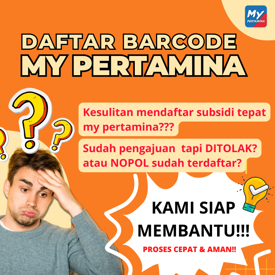 Jasa Daftar Barcode My Pertamina/Kartu Barcode Subsidi Tepat My Pertamina