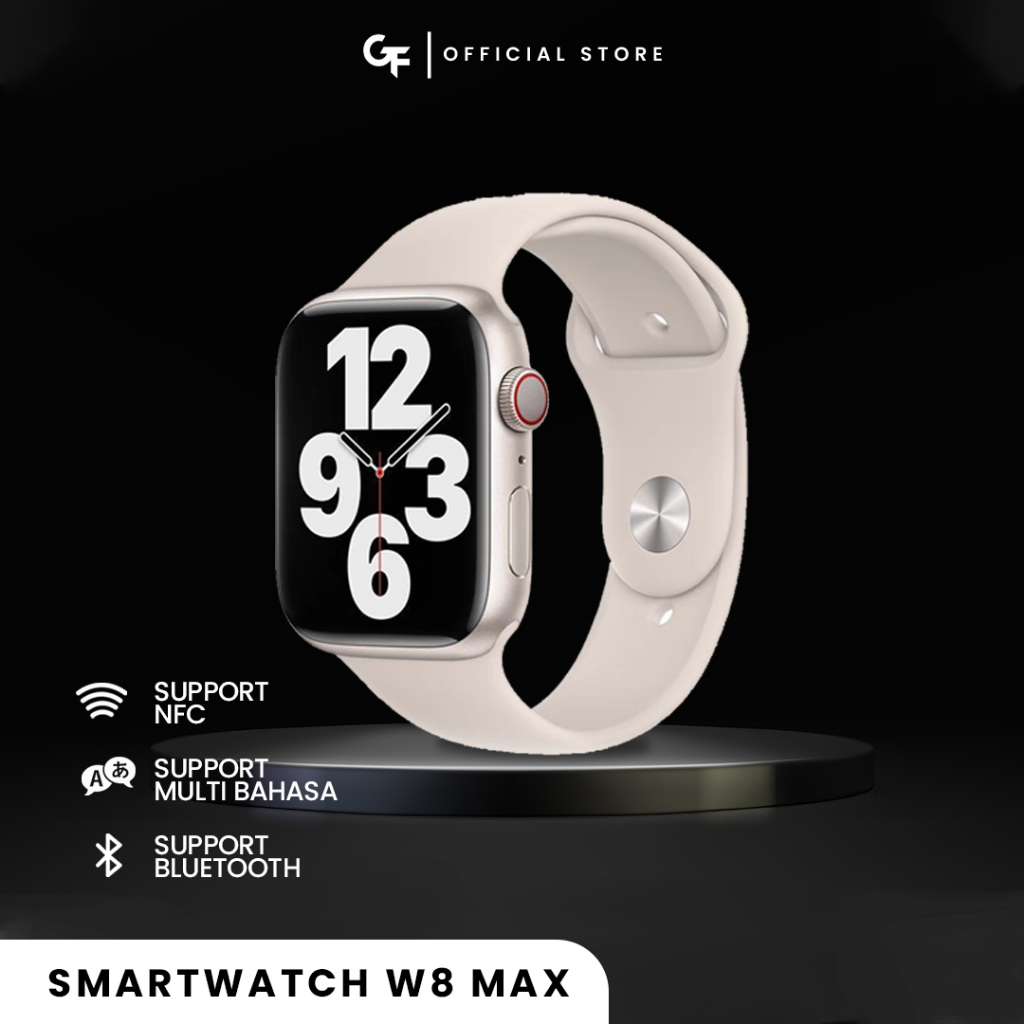 Dailylife.id - SmartWatch Jam Tangan Digital Series 8 Max Support NFC Waterproof IP68 Full Screen touch Wireless Charge