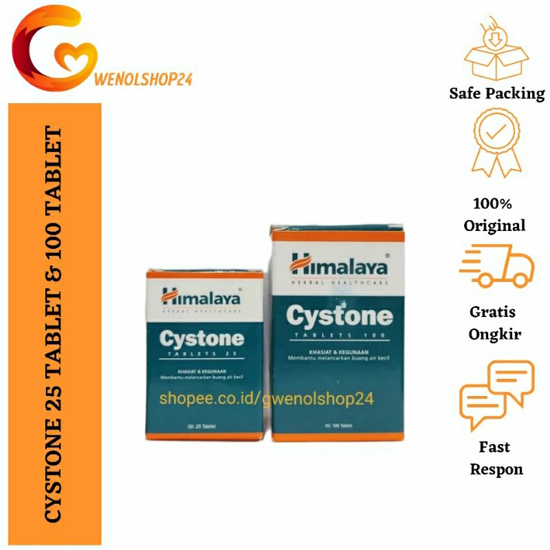 Cystone Tablet Himalaya / Obat Batu Empedu / Obat Batu Ginjal / Obat Batu Urin / Obat Kencing Batu