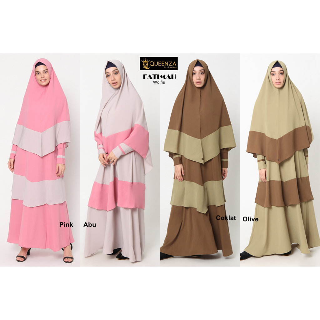 Gamis Set Khimar Syari Muslimah - Fatimah Series By Queenza Zayidan