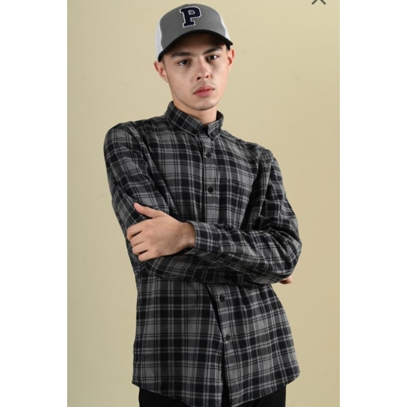 Siap Kirim Last Stock Ultimate Solid Flannel Light Grey XXL by Prepstudio