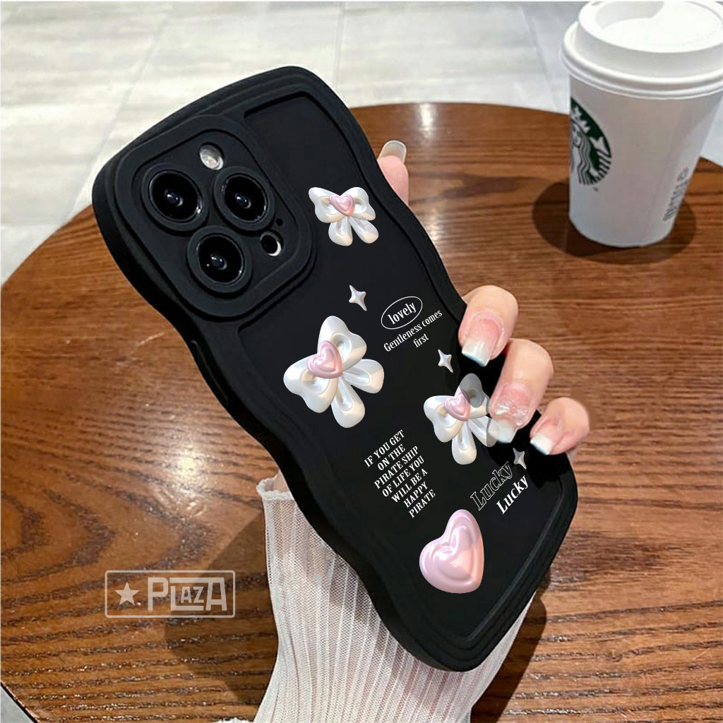 GLB-05 Softcase Gelombang Black Motif for ALL TYPE A17 A17K Y02 T1 5G V25E SS A73 A04 A04S A33 5G POCO M5 RM 10 9A 9T NOTE 10 5G RL 10 5 C20 C21Y C35 C55 HT 20S 12i SMART 7 iP 11 XR 13 pro 14 pro max.