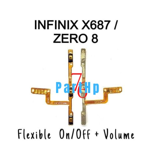 Flexibel Connector Power On Off + Volume Infinix X687 / Zero 8 - Fleksibel Fleksible Flexible Konektor