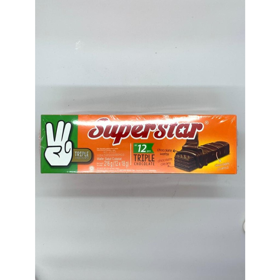 

WAFER SUPERSTAR TRIPLE CHOCOLATE PAK ISI 20+1