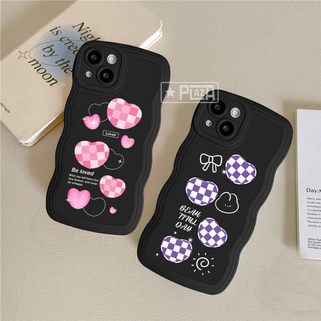 GLB-07 Softcase Gelombang Black Motif for ALL TYPE A17 A17K Y02 T1 5G V25E SS A73 A04 A04S A33 5G POCO M5 RM 10 9A 9T NOTE 10 5G RL 10 5 C20 C21Y C35 C55 HT 20S 12i SMART 7 iP 11 XR 13 pro 14 pro max