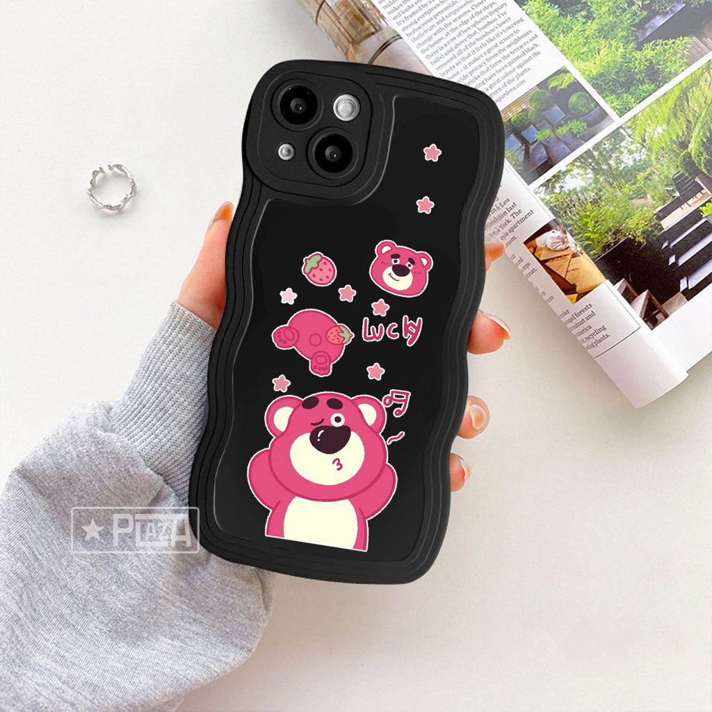 GLB-10 Softcase Gelombang Black Motif for ALL TYPE A17 A17K Y02 T1 5G V25E SS A73 A04 A04S A33 5G POCO M5 RM 10 9A 9T NOTE 10 5G RL 10 5 C20 C21Y C35 C55 HT 20S 12i SMART 7 iP 11 XR 13 pro 14 pro max