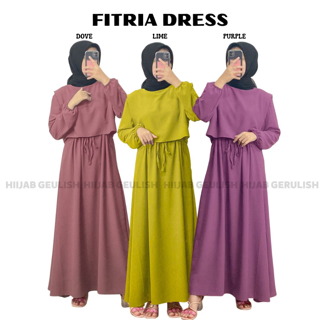 READY TIDAK PO / FITRIA DRESS / DRESS MURAH