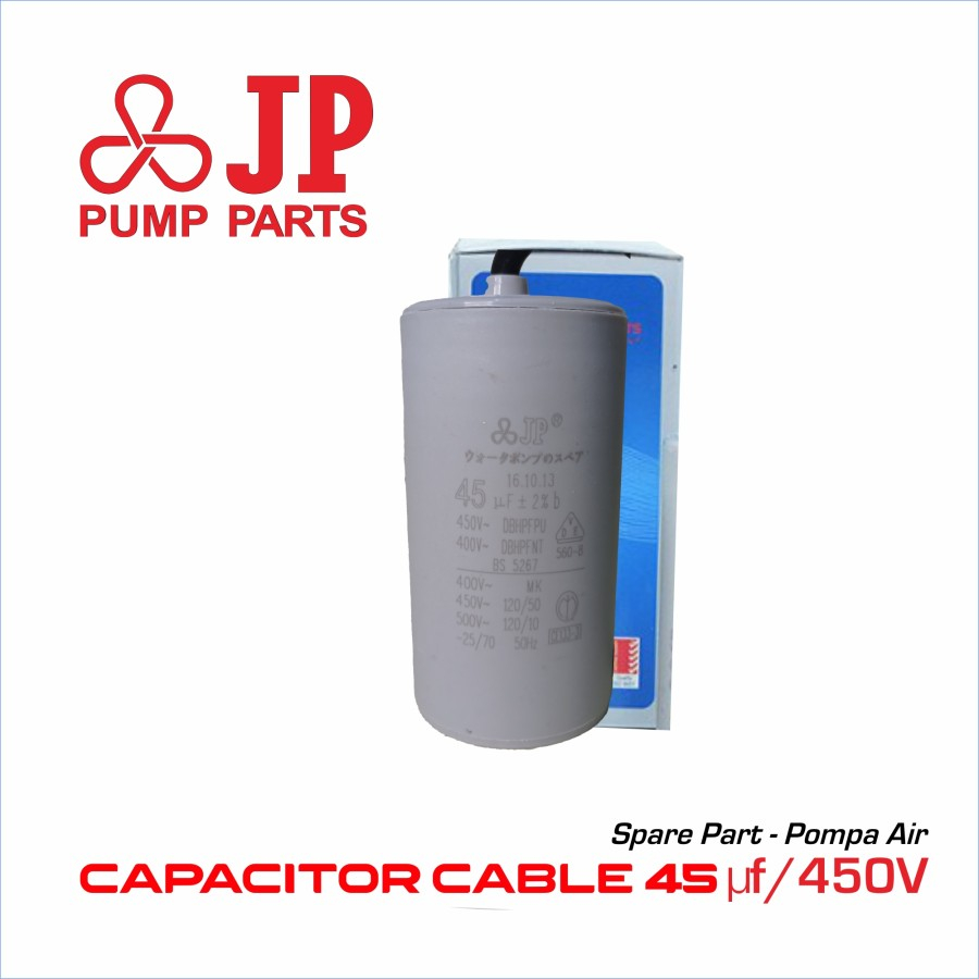 Kapasitor Kabel 45uF 450 V Kapasitor Pompa Air 45 uF