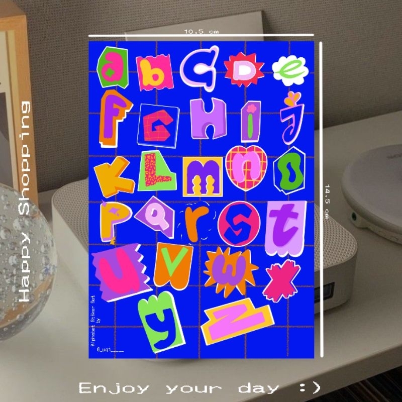 

AESTHETIC STICKER DECO | ALPHABET STICKER | STICKER ABC | STICKER SET | STICKER KEYBOARD