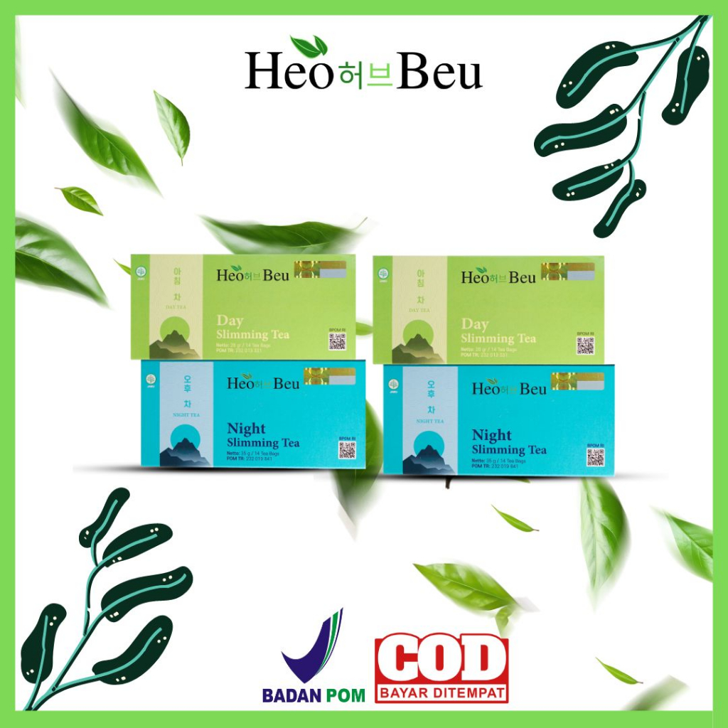 

PROMO (2 BOX TEH PAGI DAN 2 BOX TEH MALAM) HEOBEU TEH SLIMMING TEA PELANGSING DAY & NIGHT MENAHAN NAFSU MAKAN DAN PELANCAR BAB PENCERNAAN TUBUH KOREAN SLIMMING TEA BISA COD BPOM