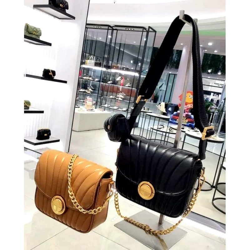 7.7 SALE | CK Aurora Metallic Accent Crossbody Bag &amp; Pouch