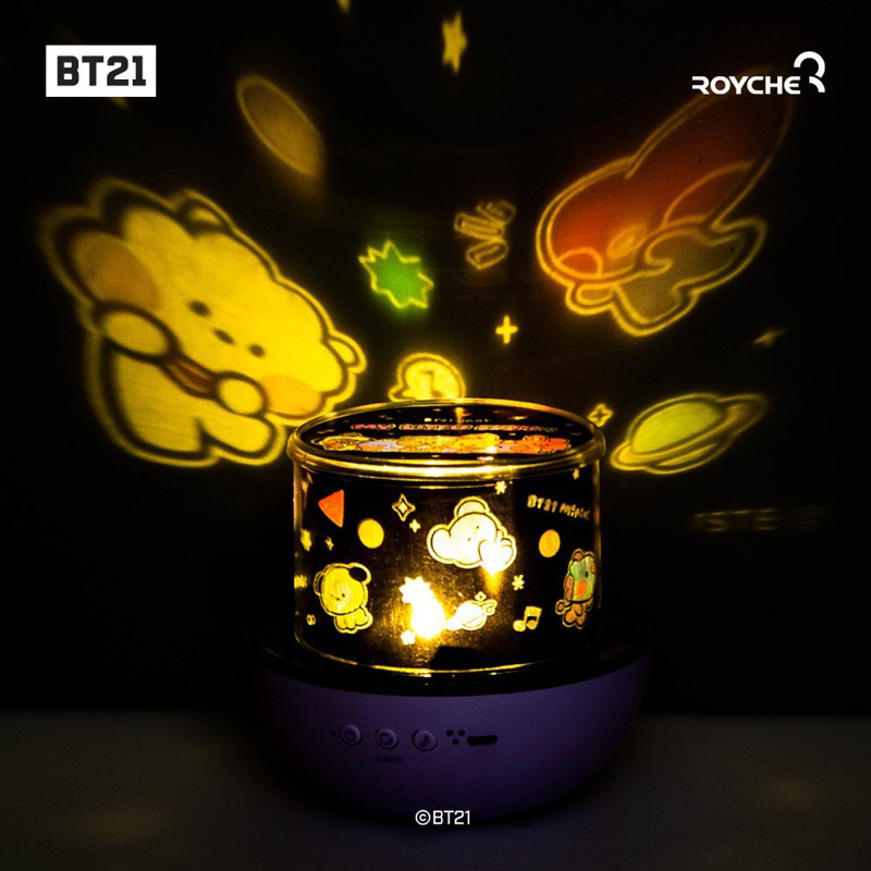 [PO] BT21 Official Projector Mood Lamp Speaker Bluetooth 3in1