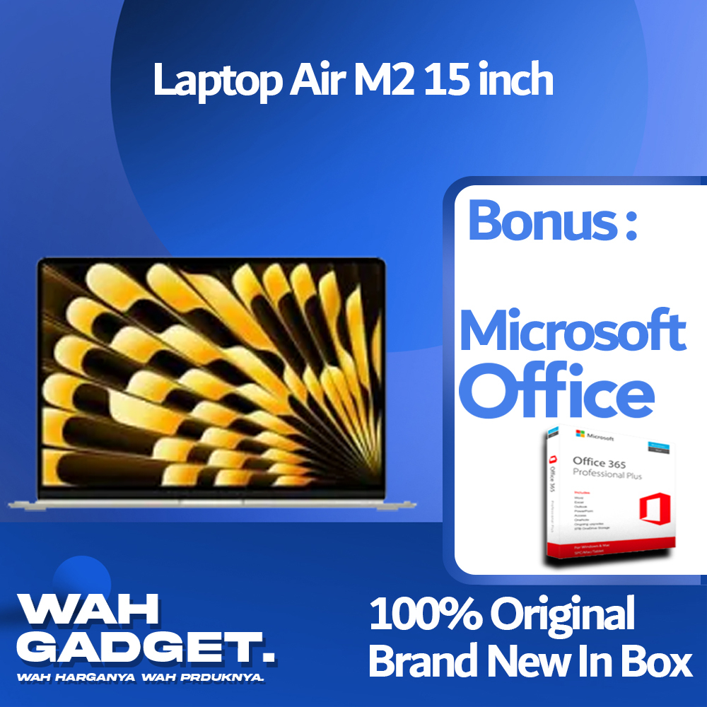 Laptop Air M2 2023 15 inch 8/512GB - 8/256GB  Garansi 1 Tahun