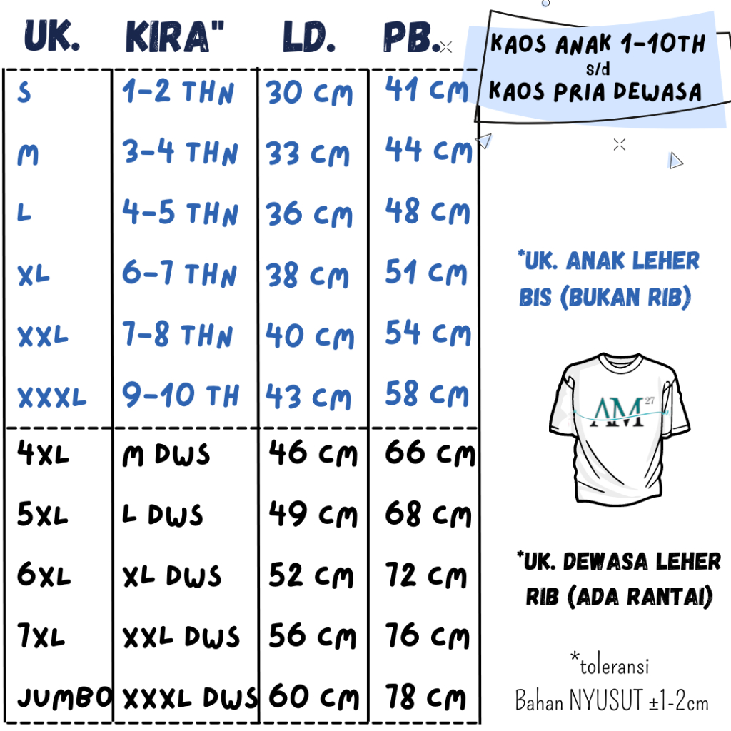 Baju Kaos Anak Cowok 3-12 tahun - Remaja- Dewasa S- 7XL-XXXL Pria Dewasa JUMBO CHAINSAW MAN