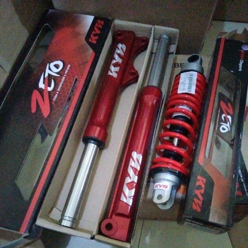 KYB Shock Breaker Depan Belakang Paket KAYABA ZETO PREMIUM Yamaha Mio (All Series) Shockbreaker Shok