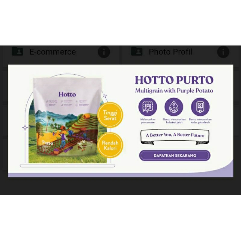 

HOTTO PURTO 1 POUCH 16 SACHET ( MINUMAN MULTIGRAIN )