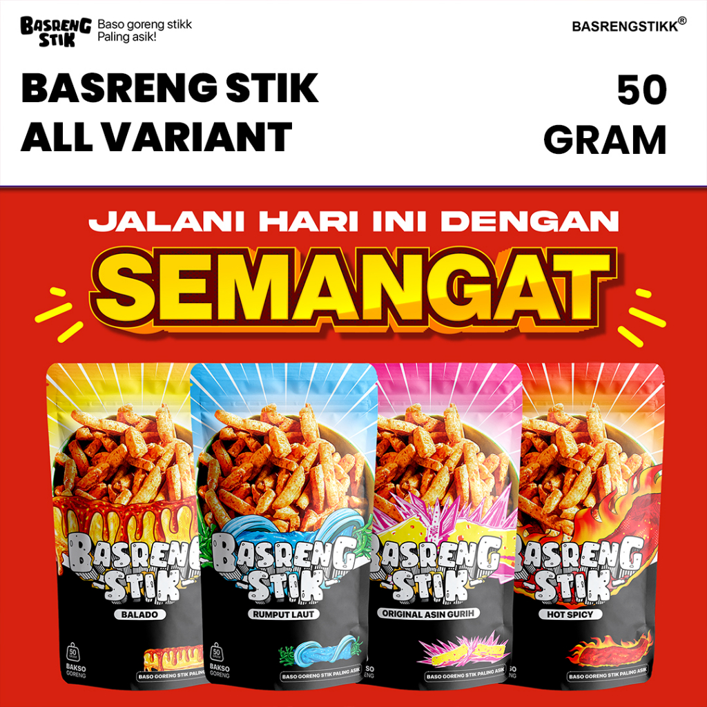 

BASRENG STIK All Variant 50gr Renyah, Gurih, Cocok Untuk Nyemil!