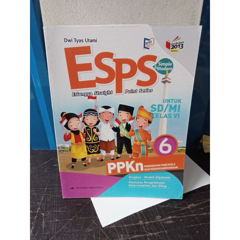 buku esps PPKn kelas 6 SD Erlangga