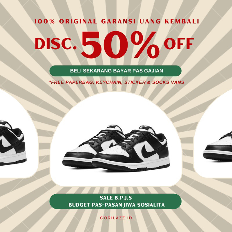 Nike Dunk Panda Black White Original