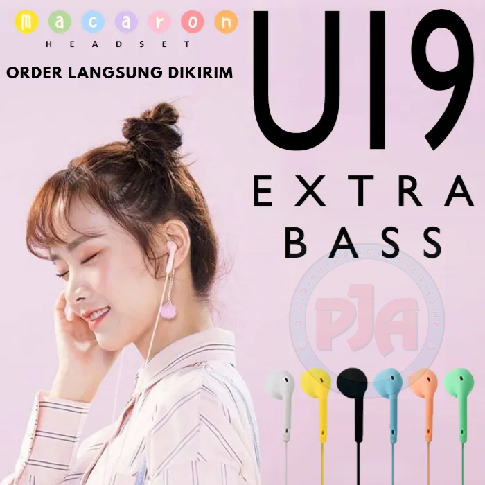 Headset Earphone Handsfree Hf Macaron U19 Bass Murah