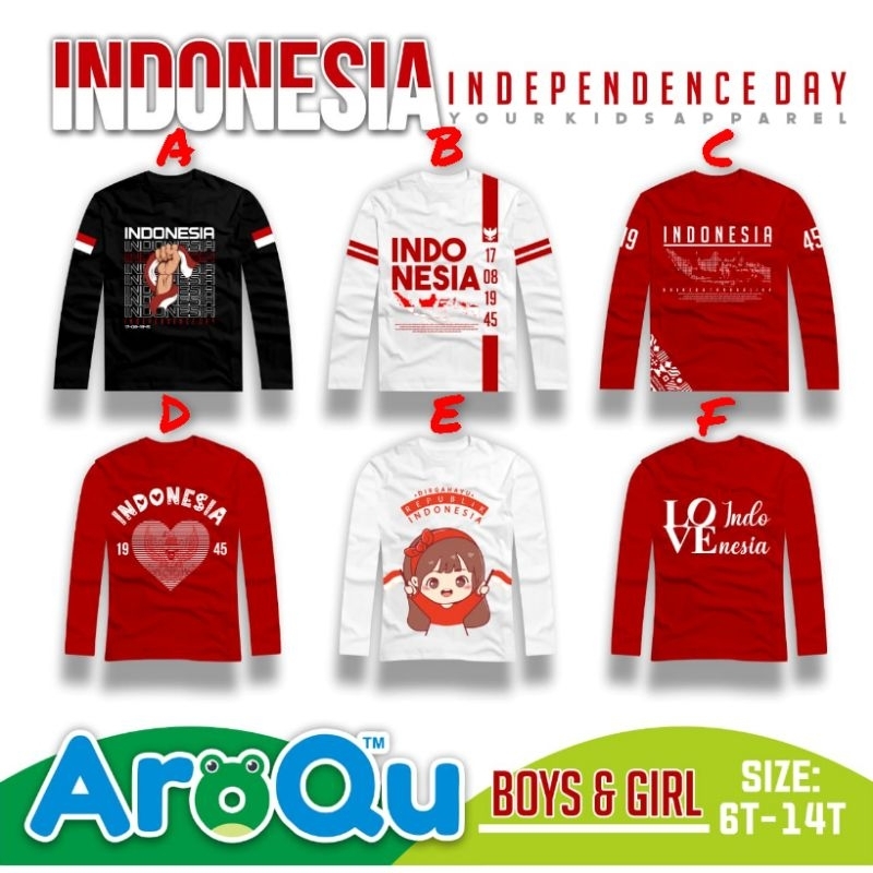 Kaos Anak Lengan Panjang 6-14